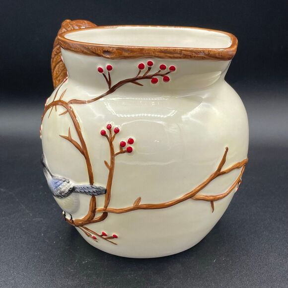 Harry & David Woodland Bird Lodge Red Berries Pitcher  2012 - Picture 4 of 10